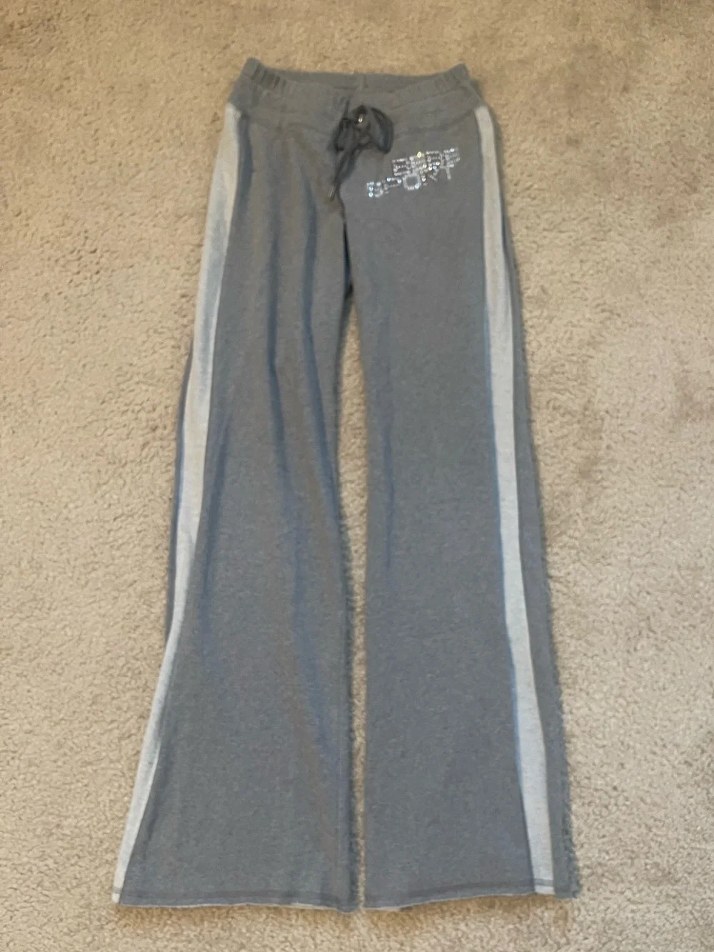 bebe Gray Sweatsuit with Graphic Accent